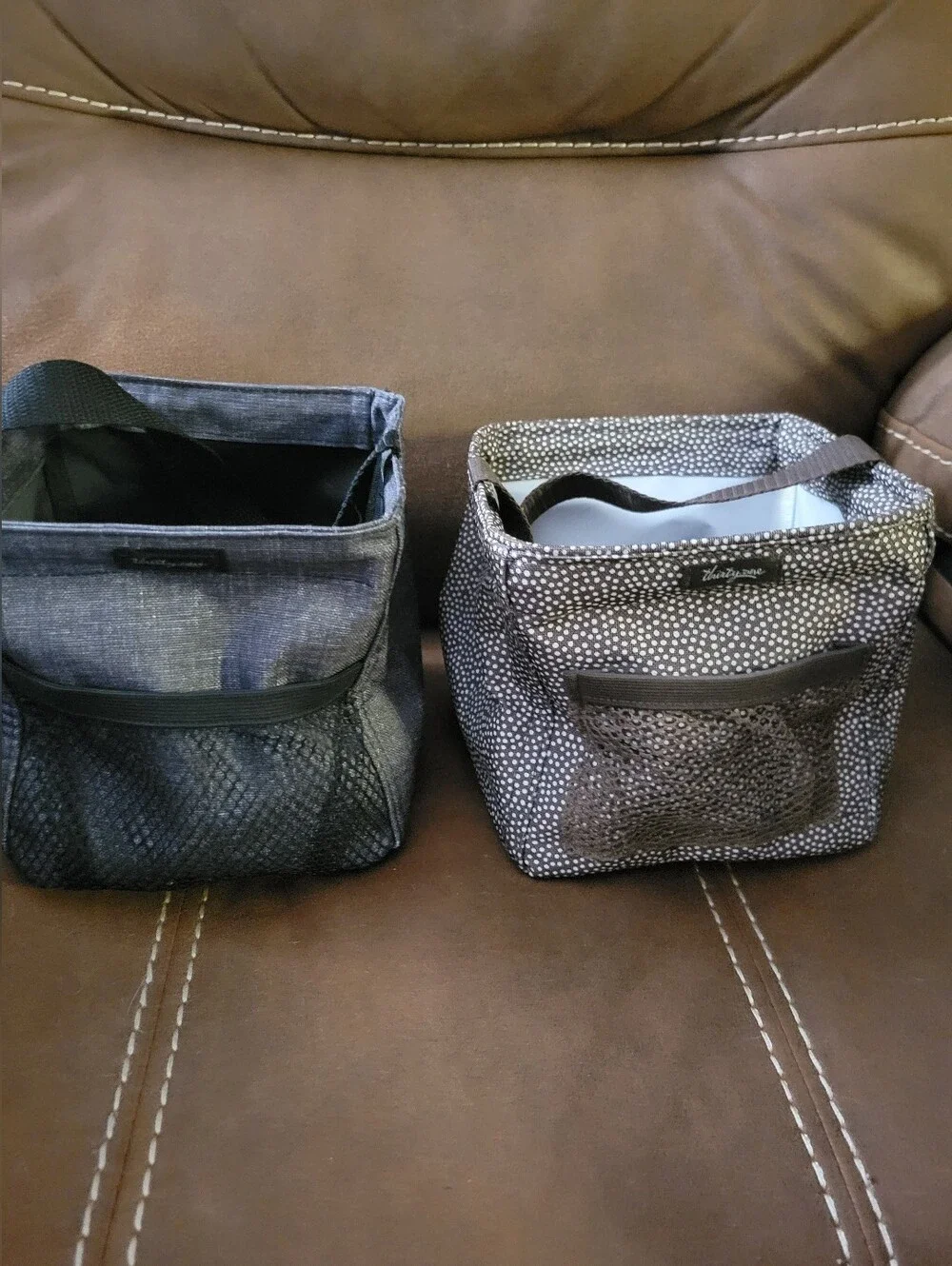 Set of TWO Thirty-One Littles Carry-All Caddies- Gray & Brown- EUC - Picture 1 of 2